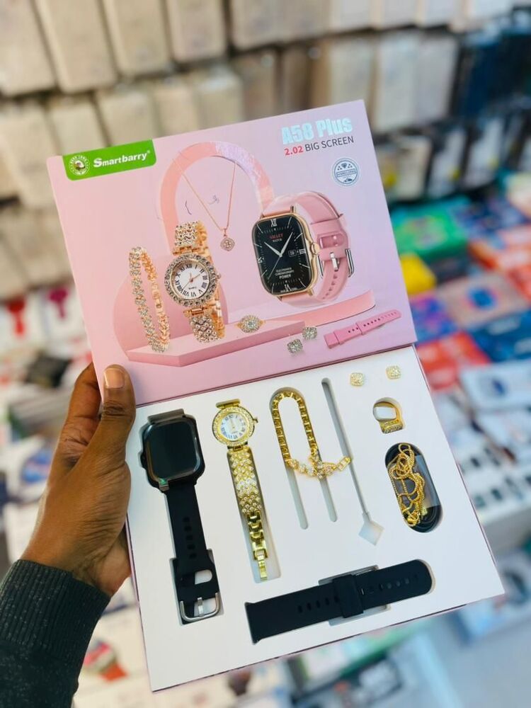 طقم ساعة ذكية A58 Plus 6 في 1